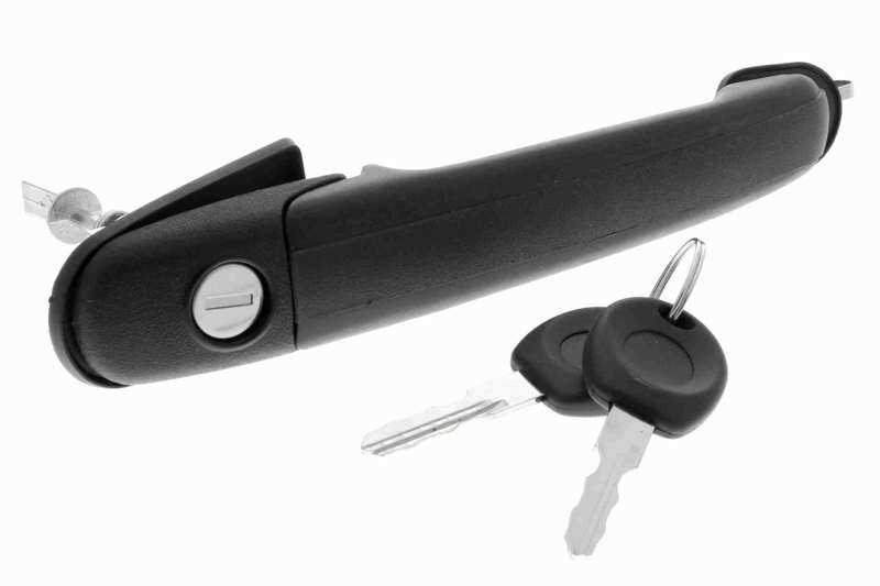 VAICO Türgriff 895342 Einbauposition: vorne links, vorne rechts, Farbe: schwarz, Schließanlage: mit Schließzylinder, mit Schlüssel 1.