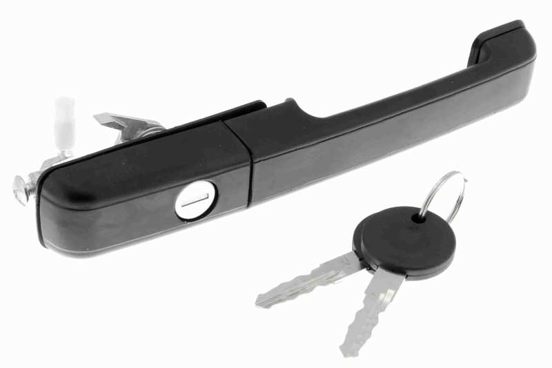 VAICO Türgriff 895359 Einbauposition: vorne links, Farbe: schwarz, Schließanlage: mit Schlüssel, mit Schließzylinder 1.