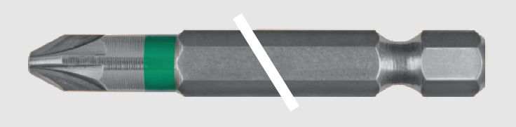 ABRABORO Bitspitze 11580621 Pozidriv-Schraubendreherspitze (Bit)‚ 1/4 E 6‚ mit 3 Griffen nach DIN 3126 für Maschinenschrauber und handgeführte Werkzeuge‚ PZ3x75 mm