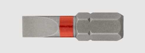 ABRABORO Bitspitze 11580625 Flache Schraubendreherspitze (Bit) 1/4 E 6,3 mit Griff, 2 Stück, nach DIN 3126 für Maschinenschrauber und handgeführte Werkzeuge, 0,8 x 5,5 x 25 mm
