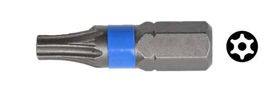 ABRABORO Bitspitze 11580633 Torx-Tamper-Schraubendreherspitze (Bit) kurz (25 mm)‚ 1/4 C 6‚ mit 3 Backen‚ 2 Stück‚ nach DIN 3126 für Maschinenschrauber und handgeführte Werkzeuge‚ TxTR 15x25 mm