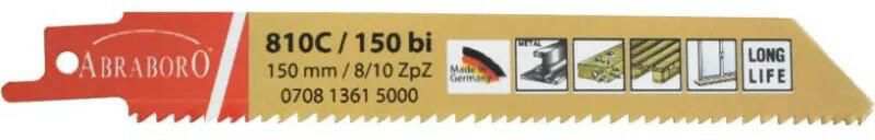 ABRABORO Schwertsägeblatt 11580827 Säbelsägeblatt‚ 5 Stück‚ 810C/150 bi