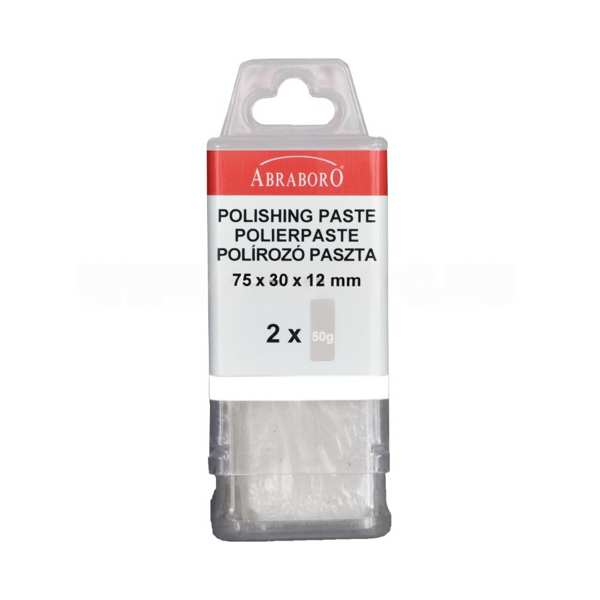 ABRABORO Polierpaste 11580959 Polierpaste Weiß 75X30X13 mm, Stab für Metall, Stahl