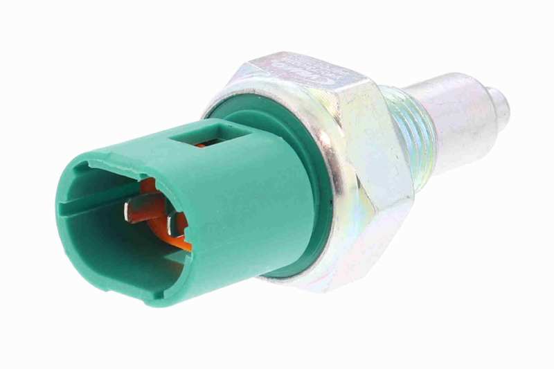 VEMO Schalter. Rückfahrleuchte 10574338 Länge [mm]: 25, Breite [mm]: 25, Höhe [mm]: 65, benötigte Stückzahl: 1, Gewindemaß: M14 x 1,5, Farbe: grün, Betriebsart: elektrisch, mechanisch, Montageart: geschraubt, Steckanschluss, Anzahl der Steckkontakte: 2, Nennspannung [V]: 12, Ergänzungsartikel/Ergänzende Info 2: ohne Kabel, Gewindesteigung [mm]: 1,5, Steckergehäuseform: oval 1.