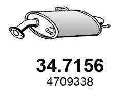 ASSO Auspufftopf 554610 hintere
Abgasanlage: für Endschalldämpfer