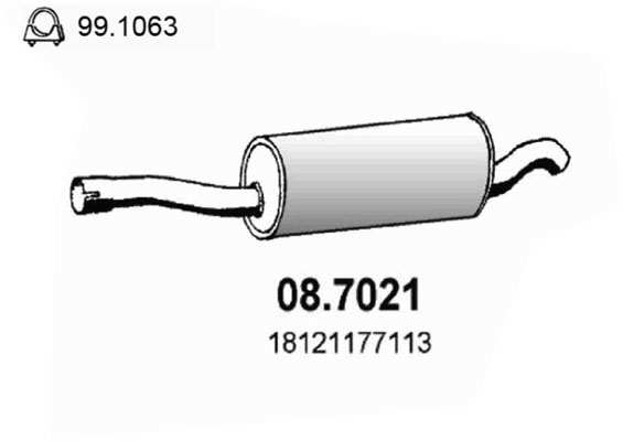 ASSO Auspufftopf 553045/5 hintere
Abgasanlage: für Endschalldämpfer