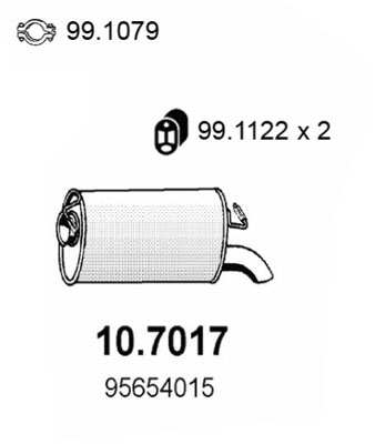 ASSO Auspufftopf 555066/5 hintere
Abgasanlage: für Endschalldämpfer