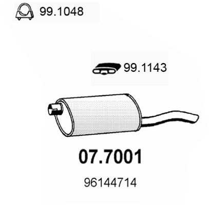 ASSO Auspufftopf 557000/5 hintere
Abgasanlage: für Endschalldämpfer