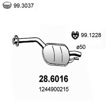 ASSO Auspufftopf 569023/5 mittlere
Abgasanlage: für Mittelschalldämpfer