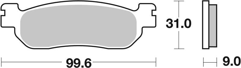 BREMBO Brake pad for motorcycle 674499 SP, SINTERED, Road, Rear, Set, For a Brake Disc!
Thickness [mm]: 9, Height [mm]: 31, Colour: red