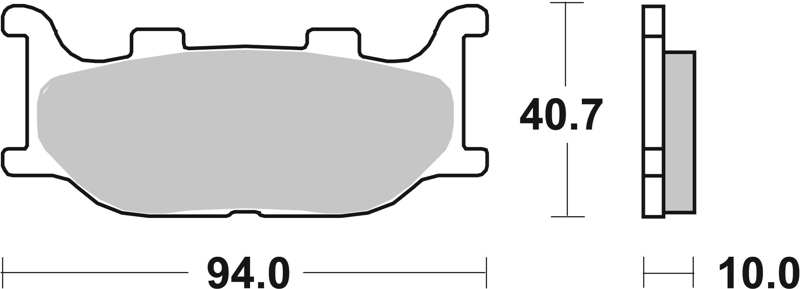 BREMBO Brake pad for motorcycle 674494 La, Sintered, Road, first, set, for a brake disc!