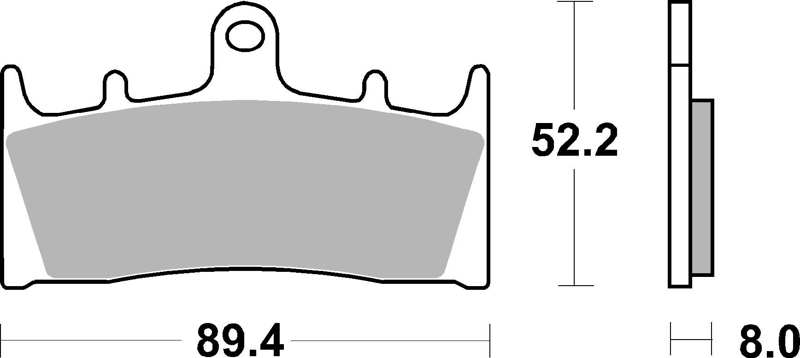BREMBO Brake pad for motorcycle 674400 La, Sintered, Road, first, set, for a brake disc!