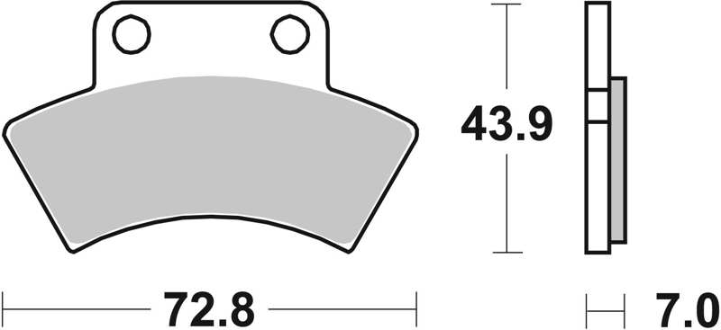 BREMBO Brake pad for motorcycle 674349 SD, SINTERED, OFF Road, front/rear, set, for a brake disc!
Thickness [mm]: 7, Height [mm]: 73,9, Colour: copper