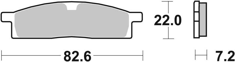 BREMBO Brake pad for motorcycle 674449 SX, Sintered, Racing Off Road/Super Motard, front/rear, set, for a brake disc!
Thickness [mm]: 7,2, Height [mm]: 22, Colour: silver