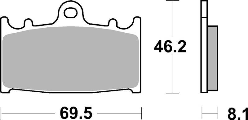 BREMBO Brake pad for motorcycle 674284 RC, Carbon Ceramic, Racing, first set, for a brake disc!