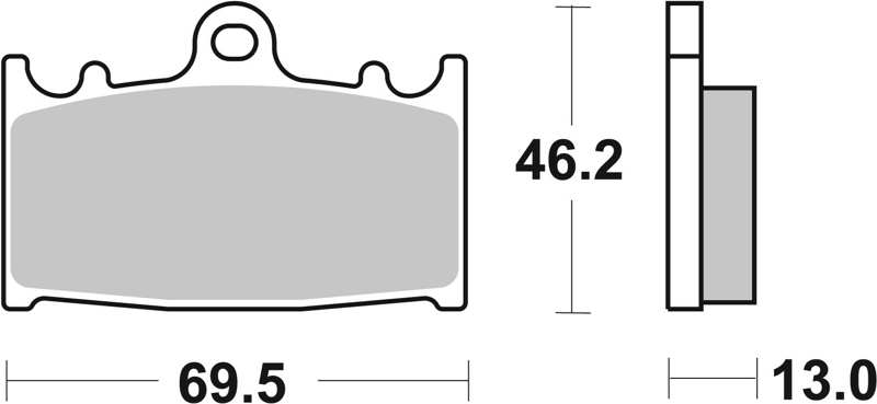 BREMBO Brake pad for motorcycle 674419 02, Carbon Ceramic, Road, front/rear, set, for a brake disc!