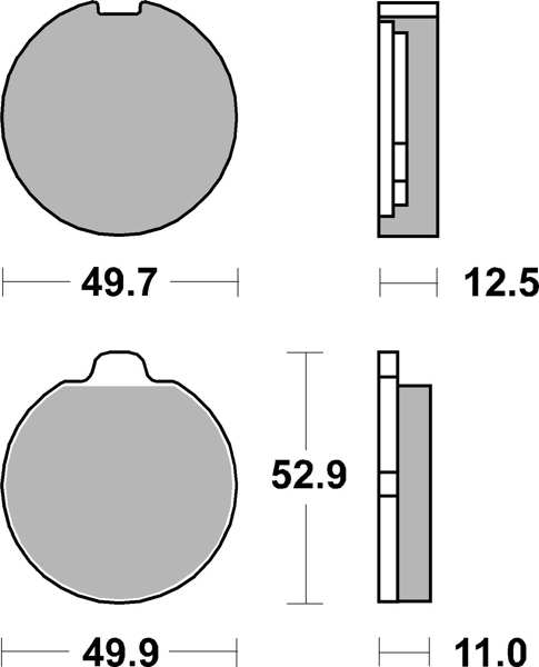 BREMBO Brake pad for motorcycle 674365 25, Carbon Ceramic, Road, front/rear, set, for a brake disc!