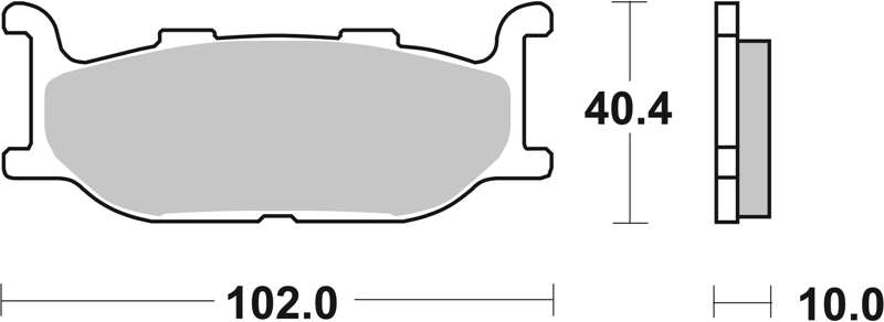 BREMBO Brake pad for motorcycle 674485 09, Carbon Ceramic, Road, front/rear, set, for a brake disc!
Thickness [mm]: 10, Height [mm]: 40,4, Colour: blue