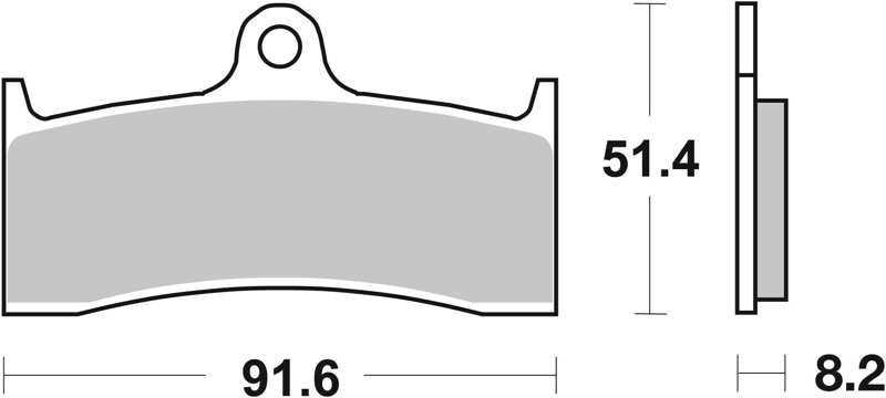 BREMBO Brake pad for motorcycle 674308 09, Carbon Ceramic, Road, front/rear, set, for a brake disc!
Thickness [mm]: 6,6, Height [mm]: 54, Colour: blue