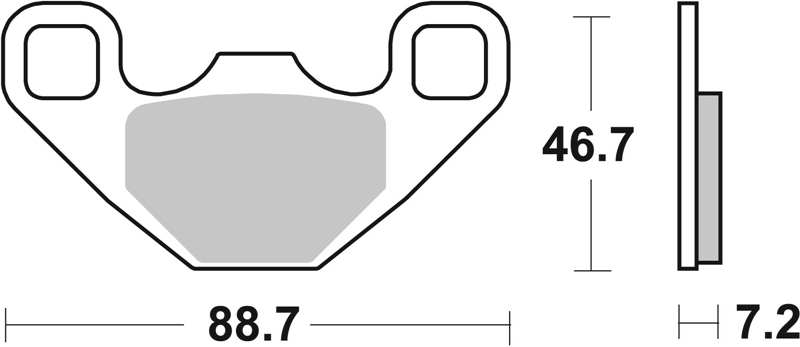 BREMBO Brake pad for motorcycle 674363 SD, SINTERED, OFF Road, front/rear, set, for a brake disc!
Thickness [mm]: 7,2, Height [mm]: 46,7, Colour: copper