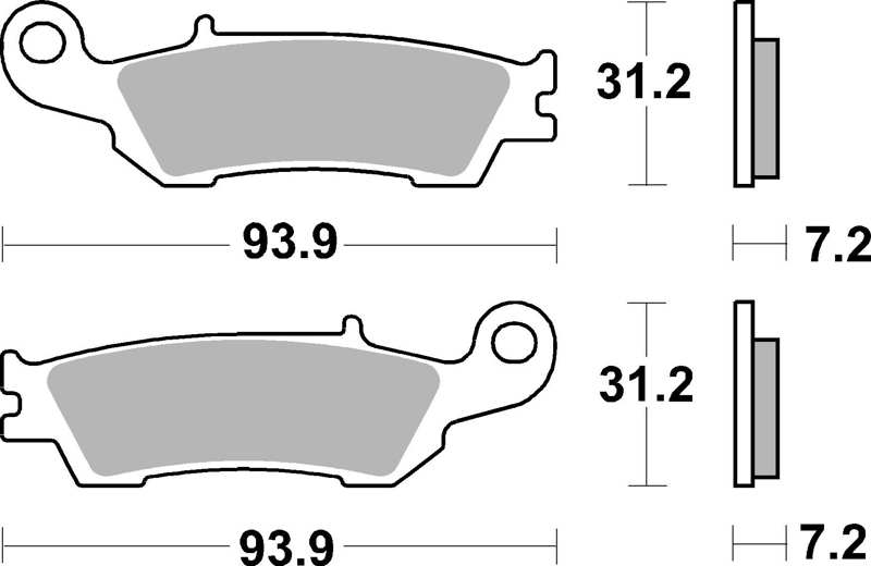 BREMBO Brake pad for motorcycle 674803 SD, SINTERED, OFF Road, front/rear, set, for a brake disc!
Thickness [mm]: 7,2, Height [mm]: 31,2, Colour: copper