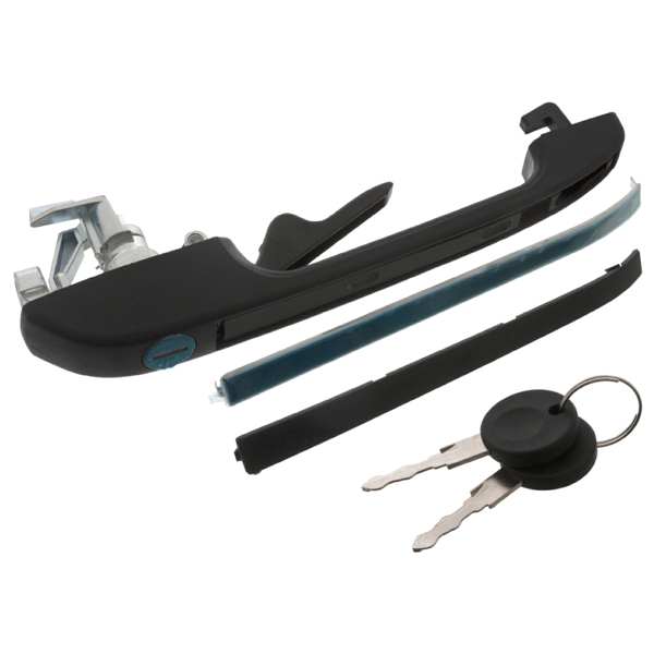 SWAG/FEBI Türgriff 888286 Erstens besser, extern
Farbe: schwarz, Material: Kunststoff, Einbauposition: rechts, Schließanlage: mit Schließzylinder, mit zwei Schlüsseln 1.