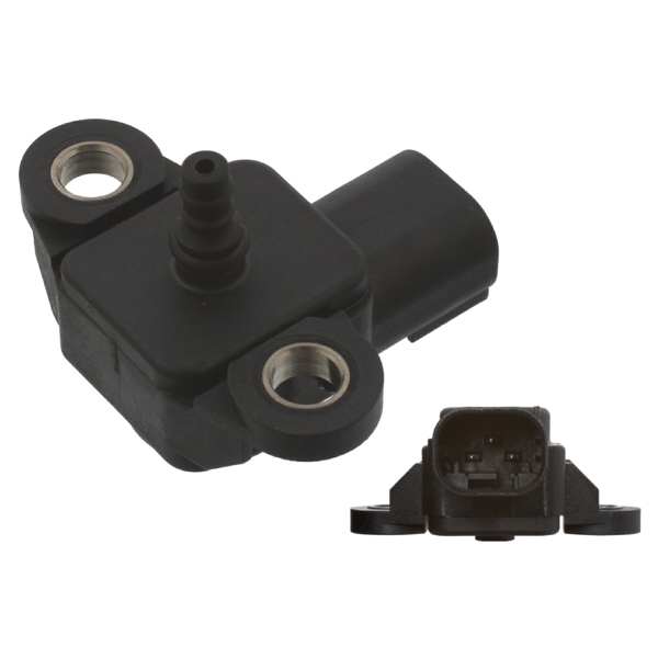 SWAG/FEBI Saugrohrdrucksensor 10538630 Länge [mm]: 42, Breite [mm]: 48, Dicke/Stärke [mm]: 35, Innendurchmesser [mm]: 6,5, Anschlussanzahl: 3, Lochabstand [mm]: 34