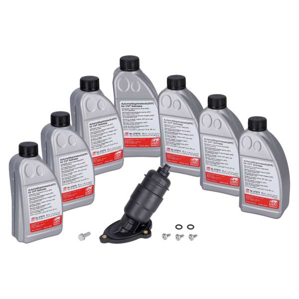 SWAG/FEBI Ölwechsel-Satz für Automatikgetriebe 11510113 Öl
Getriebeart: CVT-Automatikgetriebe (stufenlos), Inhalt [Liter]: 7, Ergänzungsartikel/Ergänzende Info 2: mit Dichtring, mit Schrauben, Service Information beachten: