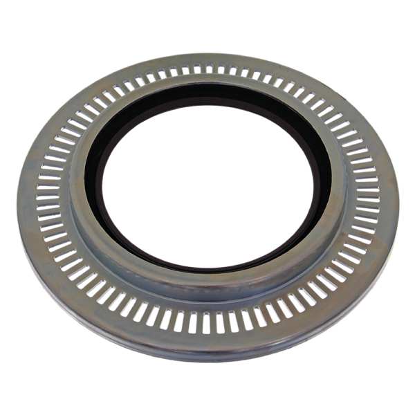 SWAG/FEBI Wheel hub seal 877485 Thickness [mm]: 19, Inner Diameter [mm]: 92, Outer Diameter [mm]: 168, 120, Number of Teeth, ABS ring: 80, Material: FPM (fluoride rubber), Supplementary Article/Supplementary Info: with sealing lip, Fitting Position: Front Axle, Supplementary Article/Info 2: with ABS sensor ring