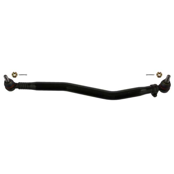 SWAG/FEBI Axialgelenk 10403094 Länge [mm]: 879, Breite [mm]: 62,0, Dicke/Stärke [mm]: 118,0, Innengewinde [mm]: M30 x 1,5, Außengewinde [mm]: M20 x 1,5, Konusmaß [mm]: 28,6, Stange/Strebe: Führungsstange, Einbauseite: Vorderachse, Rohr-O [mm]: 50 Allgemeine Information: mit Kronenmuttern und Splinten, vom Lenkgetriebe zur 1. Vorderachse
Länge [mm]: 879, Breite [mm]: 62, Dicke/Stärke [mm]: 118, Innengewindemaß: M30 x 1,5, Außengewindemaß: M20 x 1,5, Konusmaß [mm]: 28,6, Stange/Strebe: Führungsstange, Einbauposition: Vorderach