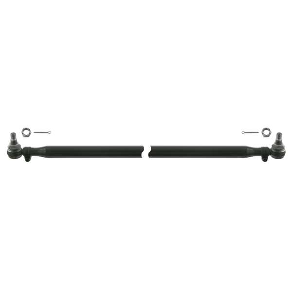 SWAG/FEBI Axialgelenk 10402060 Länge [mm]: 1708, Außendurchmesser [mm]: 56,0, Innengewinde [mm]: M30 x 1,5 RHT, M30 x 1,5 LHT, Außengewinde [mm]: M24 x 1,5, Konusmaß [mm]: 30, Stange/Strebe: Schubstange, Einbauseite: Vorderachse, Rohr-O [mm]: 56 Allgemeine Information: mit Kronenmuttern und Splinten, vom Lenkgetriebe zum Lenkzwischenhebel 2. Achse
Länge [mm]: 1708, Außendurchmesser [mm]: 56, Innengewindemaß: M30 x 1,5 RHT, M30 x 1,5 LHT, Außengewindemaß: M24 x 1,5, Konusmaß [mm]: 30, Stange/Strebe: Schubstange, Rohr-O [mm]: