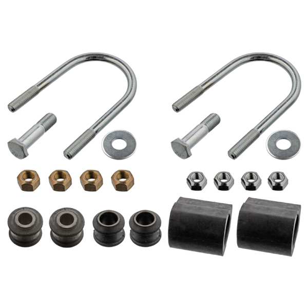SWAG/FEBI Reparatursatz Stabilisatorkoppelstange 887368 Länge [mm]: 132, Außendurchmesser [mm]: 23, Einbauposition: Vorderachse, Ergänzungsartikel/Ergänzende Info: mit Halter, Ergänzungsartikel/Ergänzende Info 2: mit Schrauben