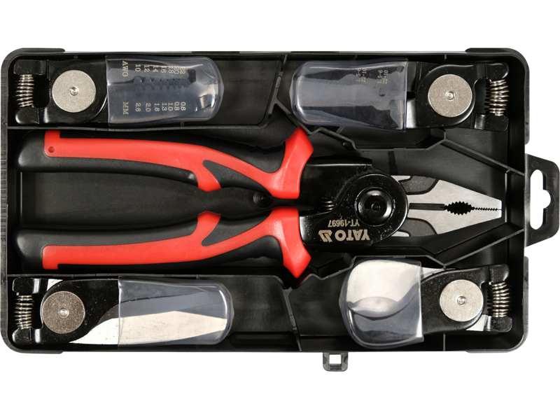YATO Kombinierte Zange 11647822 Elektriker-Set, 5 Stück. Abmessungen: Länge 200 mm. Materialien: CrV Stahl 