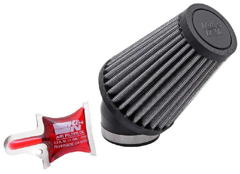 K&N FILTERS Luftfilter - Sport 10791508 Universal
Flanschlochdurchmesser [mm]: 43, Länge 1 [mm]: 76, Höhe [mm]: 102, Form: Kegelform, Filterausführung: Langzeitfilter, Anzahl der Flanschanschlüsse: 1, Bördelform: E, Länge 2 [mm]: 51, Befestigungswinkel [Grad]: 40